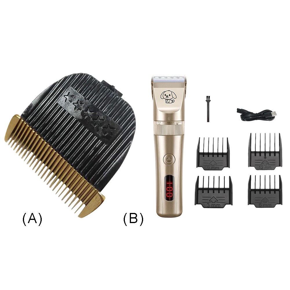 Oplaadbare, geluidsarme tondeuse voor huisdieren, trimapparaat voor katten en honden, tondeuse voor huisdieren en dieren.