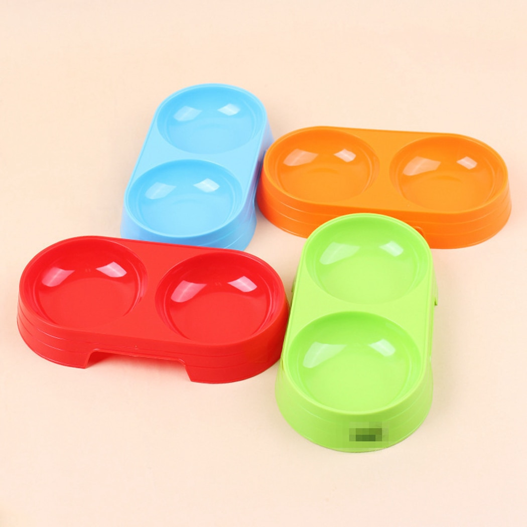 Cuenco de plástico para mascotas de Color caramelo, suministros de Alimentación de Mascotas, alimentador de agua para perros y gatos, Color aleatorio, 1 ud.