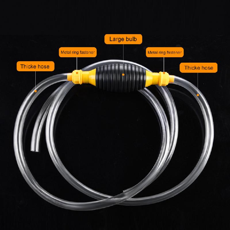 Universal Car Motocycle Siphon Pump Portable Fuel Hand Pump Manual Fuel Gasoline Diesel Transfer With Pvc Hose One Way Valve