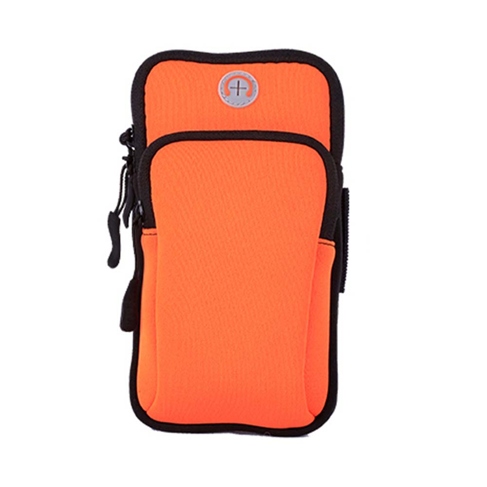Universal 6 & #39 ;& #39 ; vattentät sportarmbandsväska löpning jogging gymarmband utomhussporter armbandsväska telefonväska fodral hållare: Orange