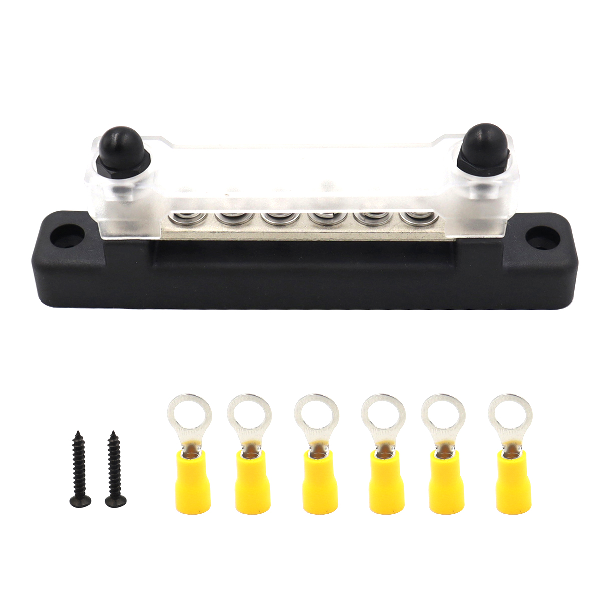Barre omnibus M6 12V, bloc de Distribution d'énergie 1/4 pouces, bornier électrique 150A, barre omnibus pour camion bateau voiture camping-car RV: vert militaire