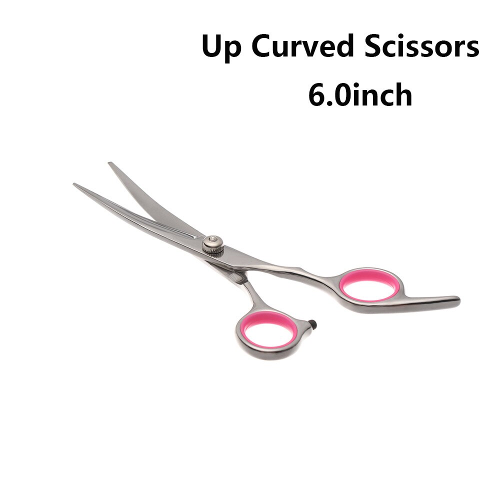 Sharp Blades Stainless Steel Dog Grooming Thinning Scissors Thick Hair Fur Ear Face Coat Trimming Pet Shears: 6.0inch-Up Curved