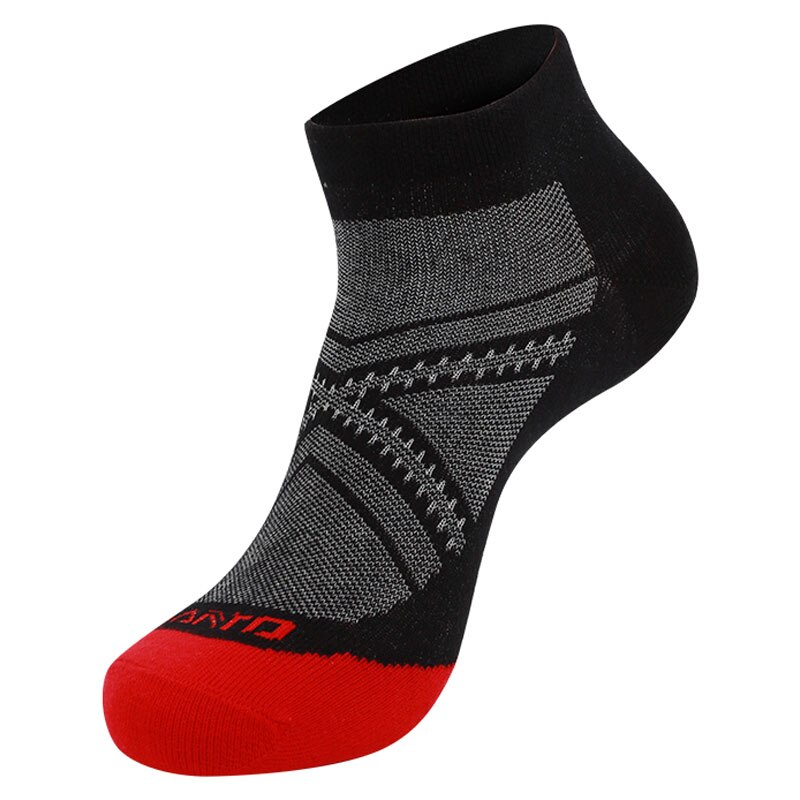 Calcetín deportivo SANTO para hombre, de verano, para exteriores, secado rápido, , para trotar, transpirable, cómodo, fino corto, calcetines de 3 par/lote: men red L