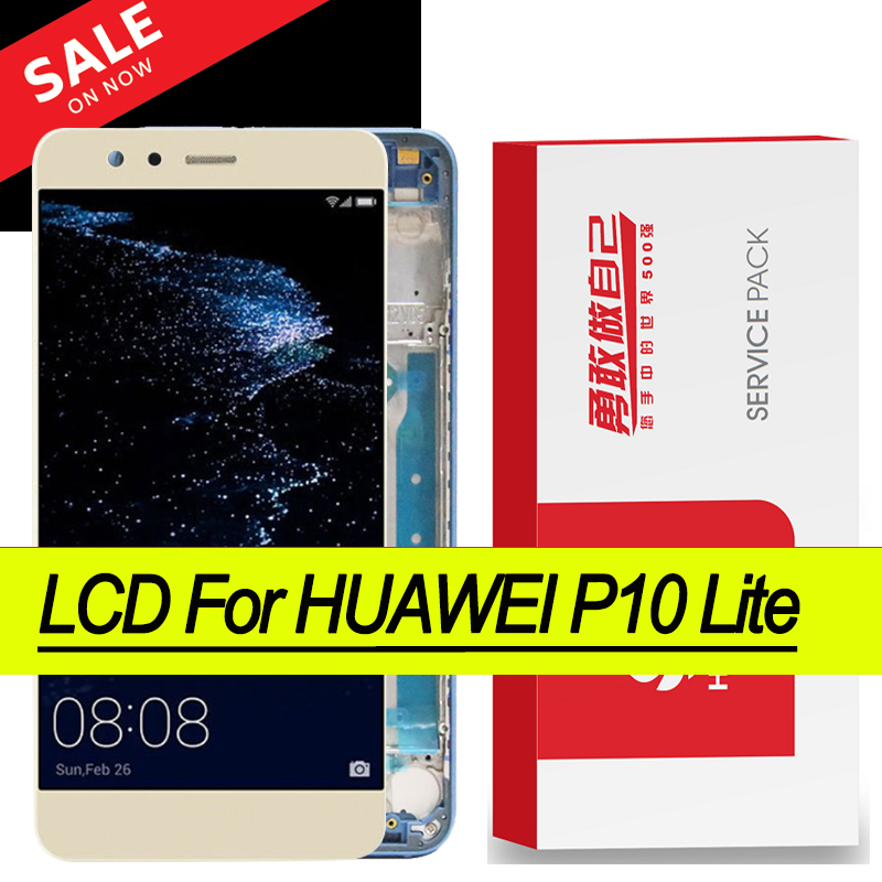 Original 5.2'' LCD With Frame For HUAWEI P10 Lite Lcd Display Screen For HUAWEI P10 Lite WAS-LX1 WAS-LX1A WAS-LX2 WAS-LX3