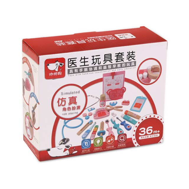 Mardo Dokterskoffer Houten Speelgoed - Met Stethoscoop En Doktersjas Voor Kinderen 3-5 Jaar