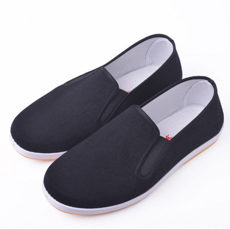 Klassieke Zwarte Katoenen Schoenen Bruce Lee Vintage Chinese Kung Fu schoenen Wing Chun Tai Chi Slipper Martial Art Puur Katoen schoenen