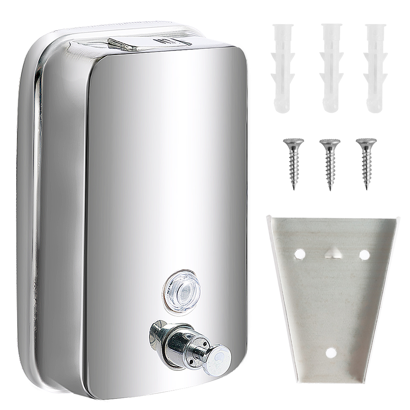 850ML/1050ML Soap Dispenser Stainless steel Wall Mount Bathroom Liquid Soap Detergent Shower Gel Storage Bottle Toilet Kitchen: Yellow