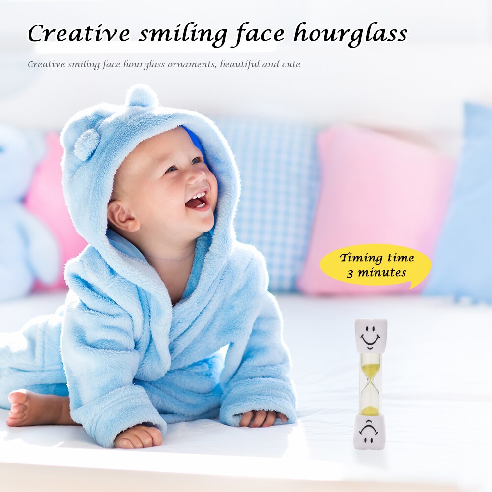 Smiling Face Hourglass Sand Clock for Cooking Brushing Teeth Sands Timer Sandglass Children Kids Desktop Ornaments