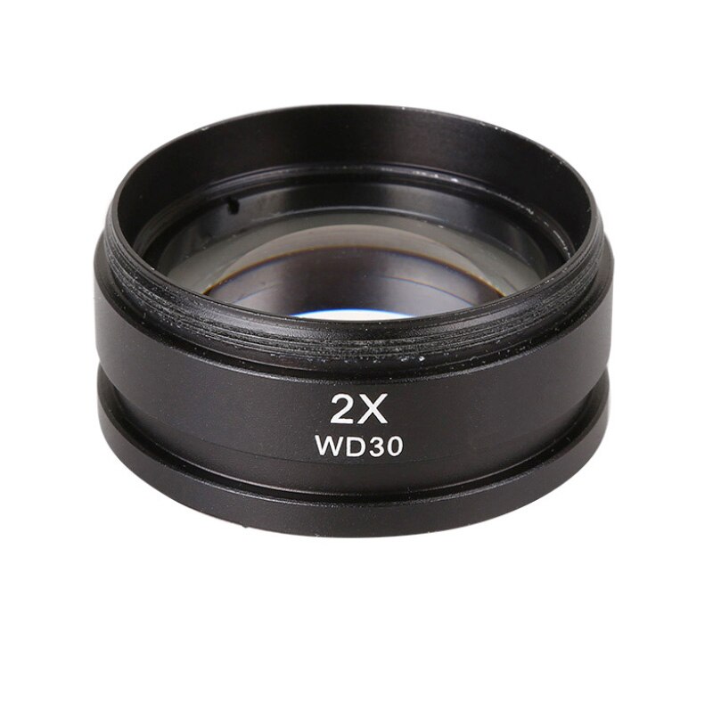 2X Auxiliary Lens WD30 Barlow Objective Lens M48*0.75 for Stereo Microscope Optical Glass Monocular Industry Microscope: Default Title