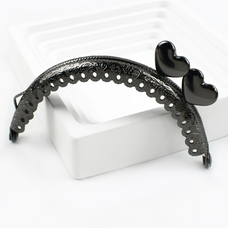 1/2/5/10 Stuks 8.5 Cm Reliëf Metalen Portemonnee Frame Tassen Handvat Portemonnee Kus Sluiting Handgemaakte Naaien Beugels Charms Diy Tas Accessoires: 5 # / Antiek zink