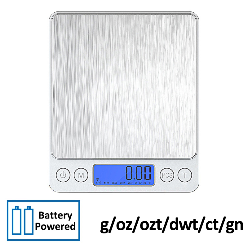 500g/0,01g 3kg/0,1g Elektronische Waage Edelstahl Lebensmittel Waage LCD Display Mini Digitale schmuck Wiegen Küche Waagen Balance