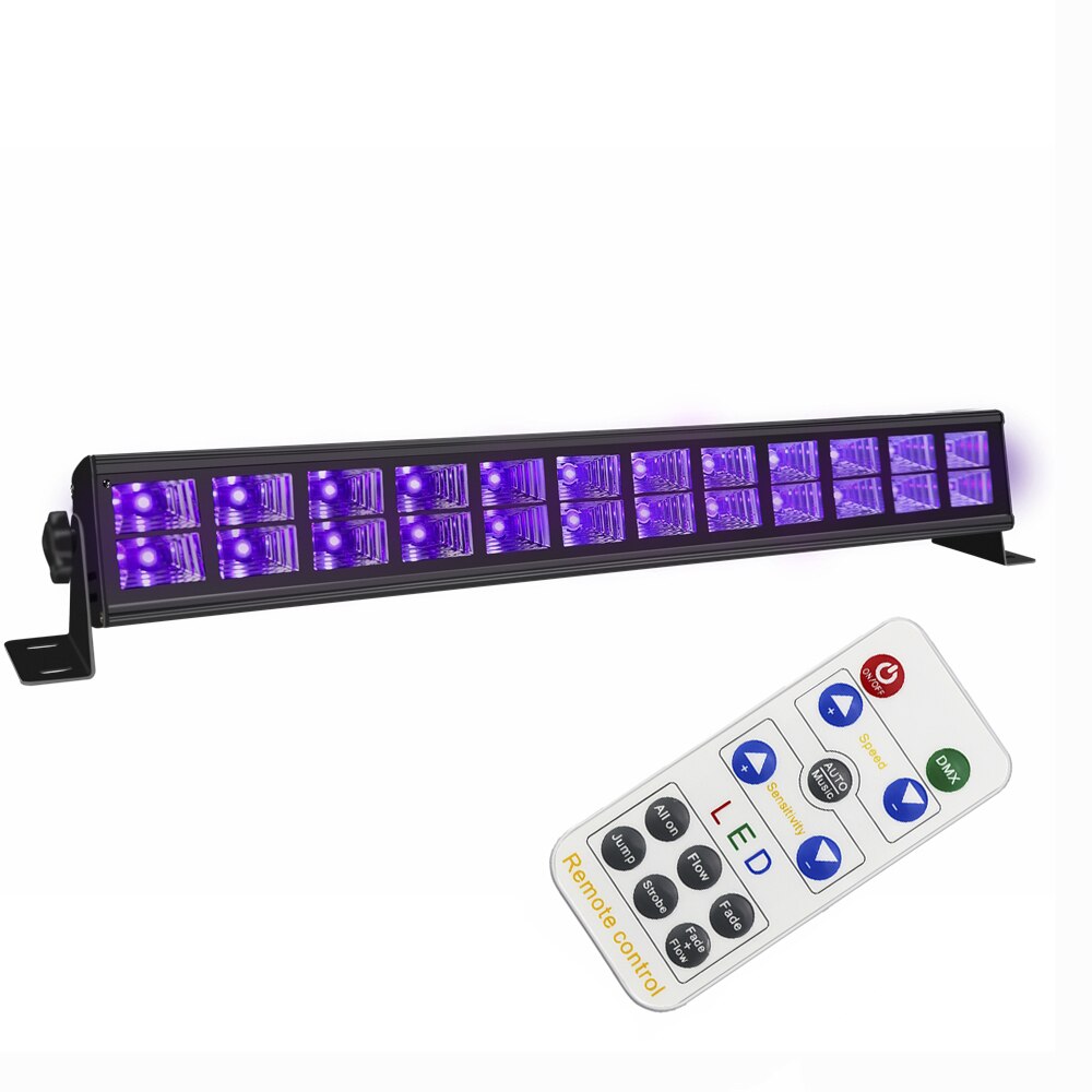 24X3W LED UV luz de pared Control remoto de la etapa de Control de luz de efecto Disco de Navidad DJ interior Luz de lavado para el Club Bar boda: 24X3W UV Wall Washer / Enchufe británico