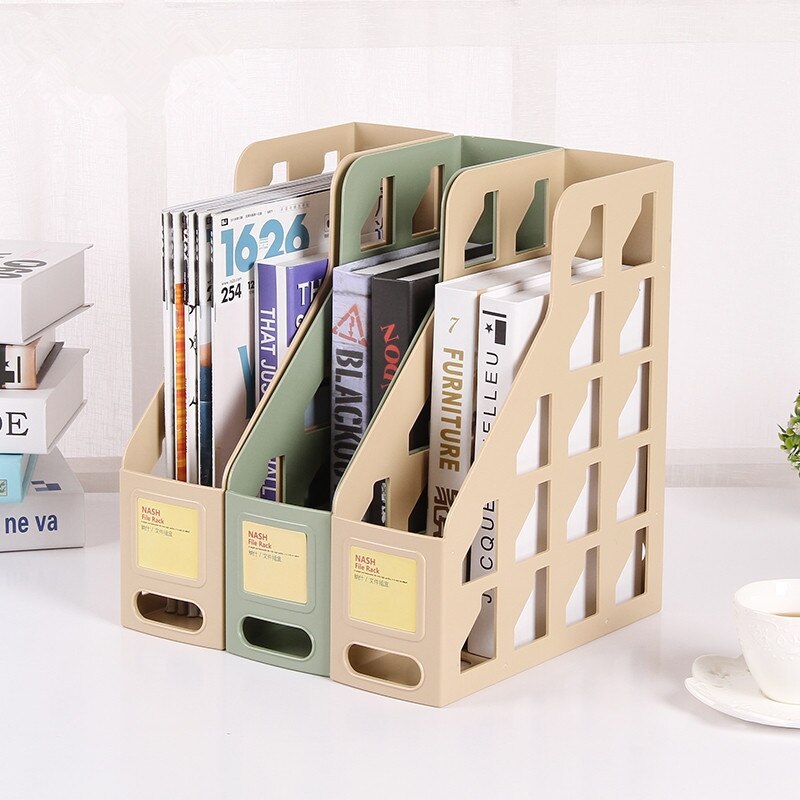 Plastic Book Holder Shelf Mesh File Holder Document Rack Letter Magazine Paper Tray Desk Organizer Stationery School Supplies
