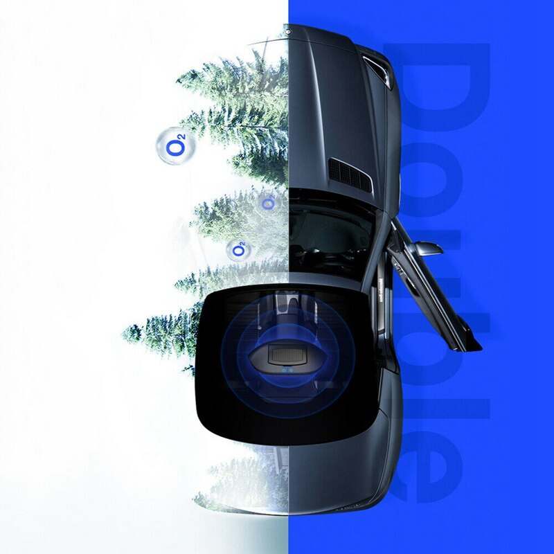 Purificador de aire Solar para coche con soporte para teléfono móvil, purificador de aire para vehículo ionizador USB, filtro HEPA, difusor de Aroma para coche, hogar, oficina