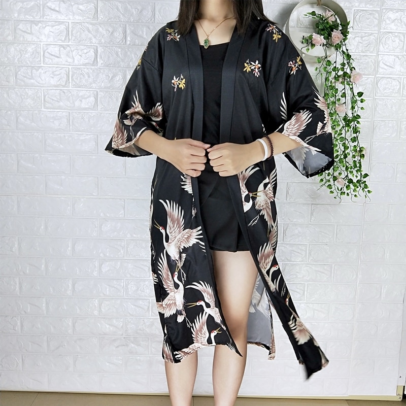 Traditionelt kinesisk tøj til kvinder kimono yukuta haori obi geisha tøj kimono tøj ta001 –