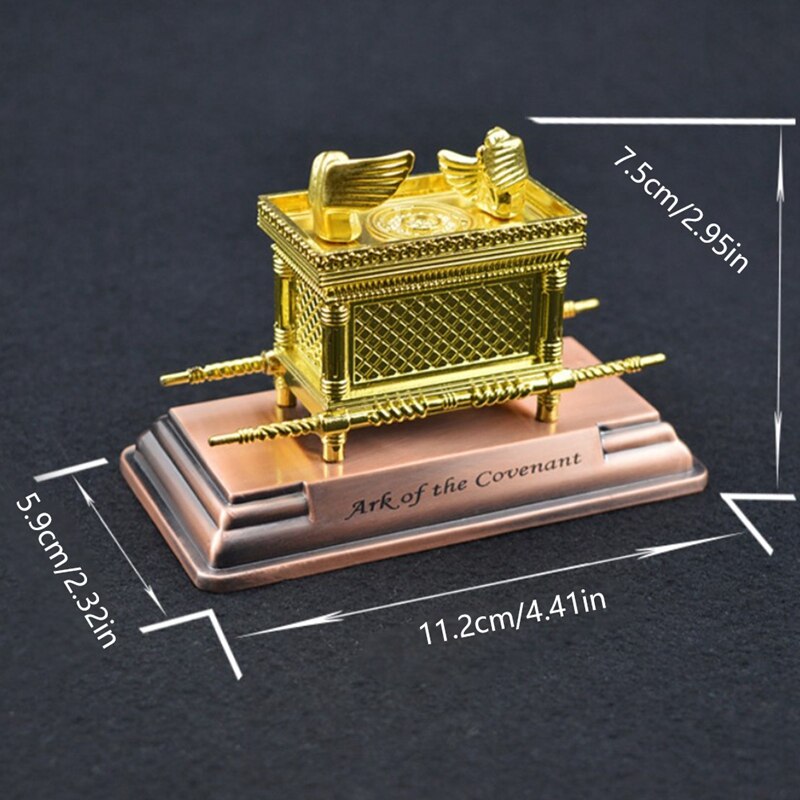 Israël Jodendom Legering De Ark Van Het Verbond Replica Standbeeld Vergulde Met Ark Inhoud Aaron Staaf