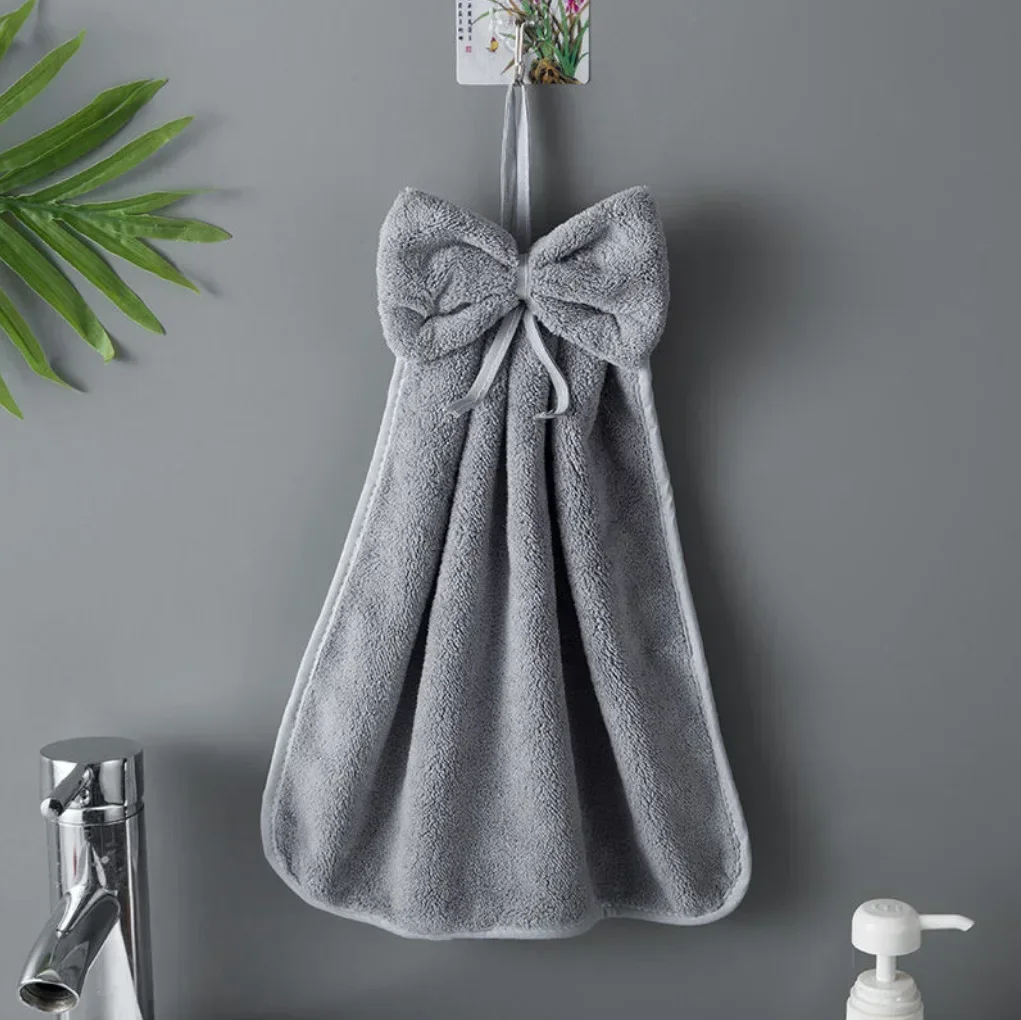 Toallas de mano con lazo para cocina, baño, terciopelo Coral, microfibra, paños de limpieza absorbentes suaves de secado rápido, toalla de felpa para Sauna para el hogar: 22 #