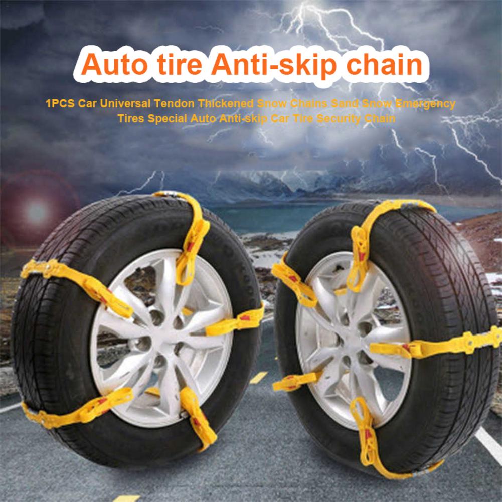Cadenas de nieve gruesas universales para coche, neumáticos de emergencia para ARENA y nieve, antideslizantes, cadena de seguridad, 1 Uds.