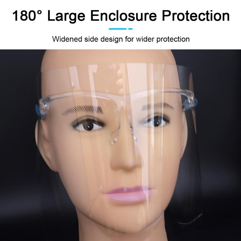 1/2/5 stk sikkerhedsbriller med ansigtsskærm justerbare high-definition gennemsigtige briller vindtæt anti støv anti spyt beskyttelsesbriller