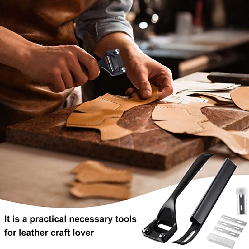 Metalen Leer Skiver Veiligheid Beveler Diy Snijgereedschap Kits Met Skiver Messen Voor Leer Craft Diy En Leer Maken