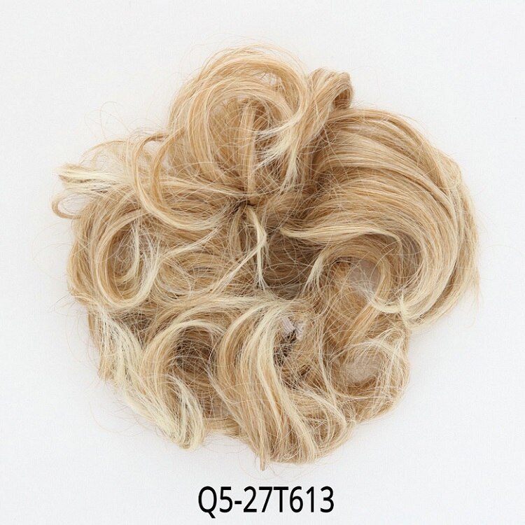 Chignon Hair Bun Hair Pieces Hair Scrunchie Extensions Synthetic Wig For Women Curly Chignon Accessories Hairpiece Extension: Q5-27T613