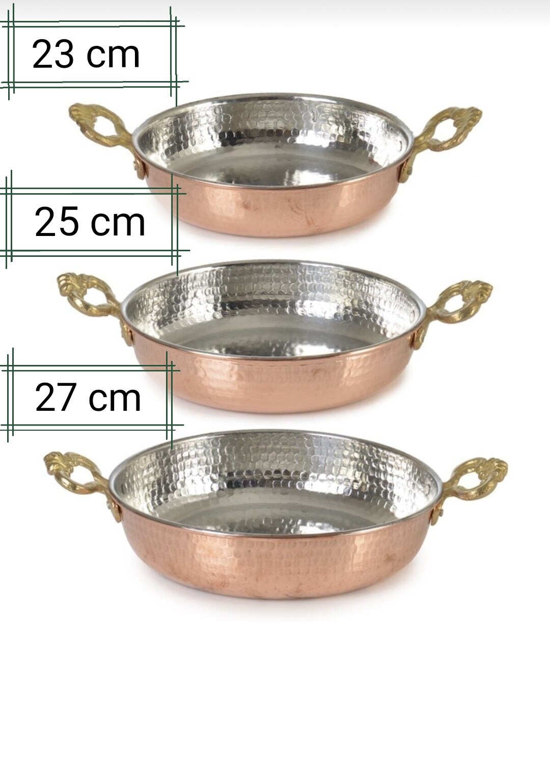 BAKIR SAHAN-sartén de cobre de para hombres, omelette con más sabor, , presentación, 3 piezas