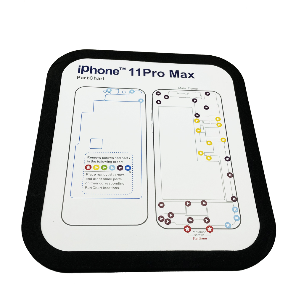 Pad guida professionale per iPhone 11pro 11 X XS Max XR XS X 8P 8 7 7P 6 5 vite magnetica custode grafico Mat strumenti di riparazione del telefono