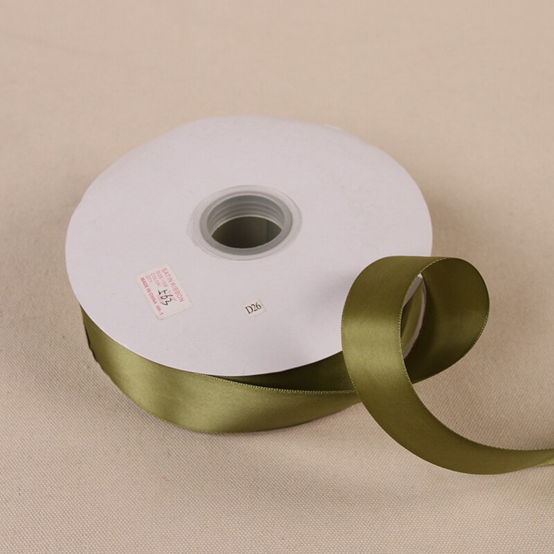 Cinta de satén verde oliva para decoración, lazo artesanal de 6mm-50mm, decoración de de boda, suministros de álbum de recortes para envolver , (91 metros): 38mm Olive green