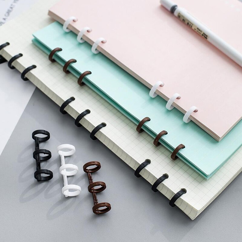 Metal Book Binders Loose Leaf 3 Ring Calendar Circle Binder For Scrapbooking Album Hinged Rings School Binding Paper Clip