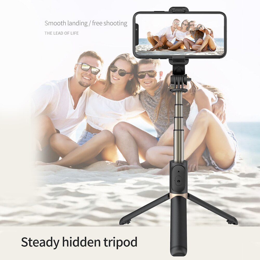 Selfie Stock Stativ mit Bluetooth Q03 Bluetooth Fernbedienung Bequem praktisch-setzt für iPhone Android-praktisch