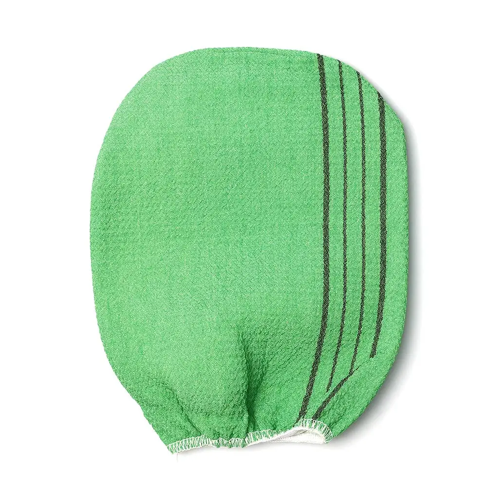 Gant de gIslande à fréquence de frottement pour le corps, bain pour éplucher, gants extensibles pour la peau, douche, brosse Linge, serviette, mousse, massage, livres, 1 pièce: YELLOW