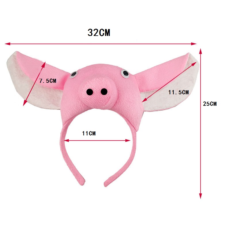 Ensemble de Tutu de Cochon pour Enfant et Adolescent, Jupe avec Bande de Sauna, Arc de Queue, Costume d'Halloween, ixà Thème Animal, 7 Pièces
