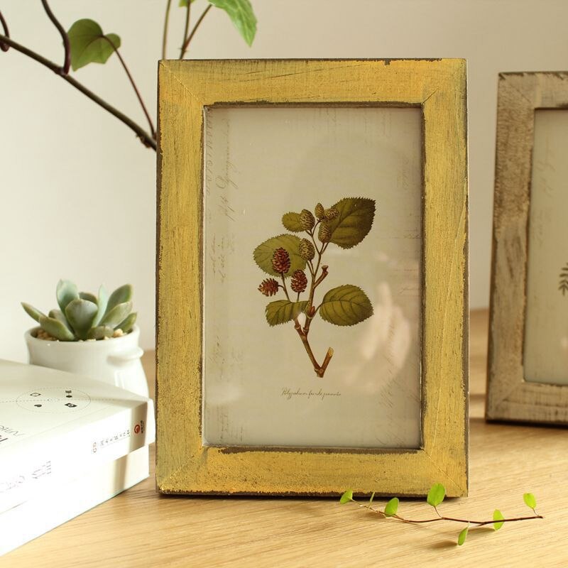 Nordiske billedrammer vintage fotoramme træ bryllup hjemmeindretning retro fotorammer til fotorektangelbilledholder