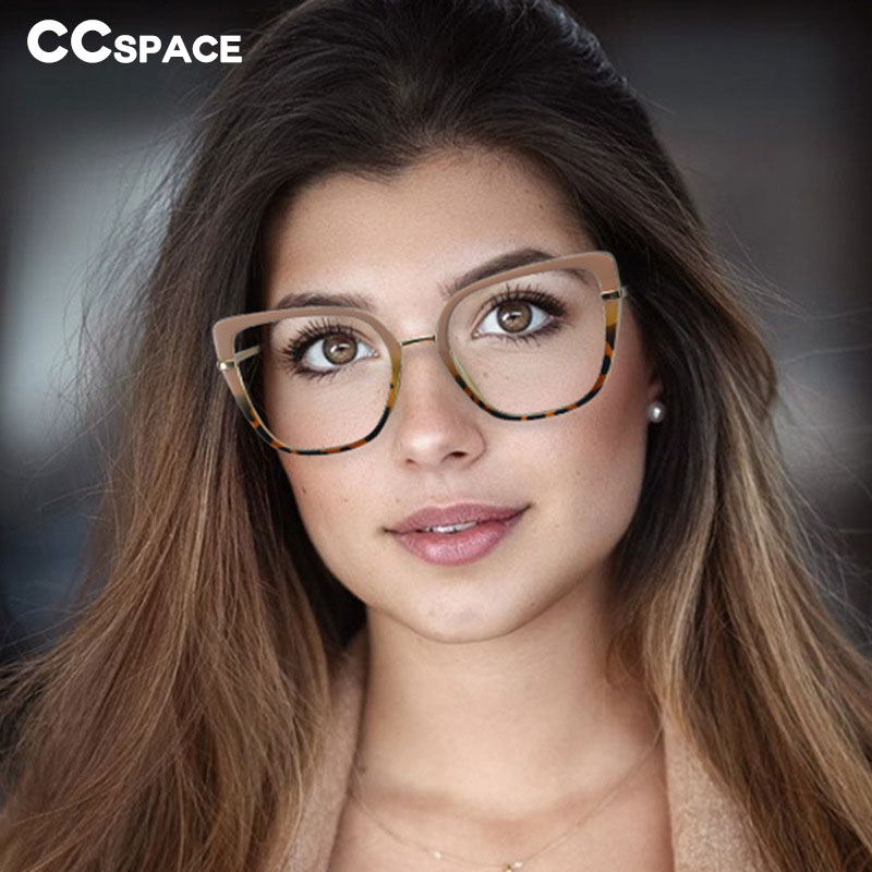 48262 Katze Auge Kunststoff Titan Anti Blau Brillengestelle Ultraleichte Damen Optische Computerbrille