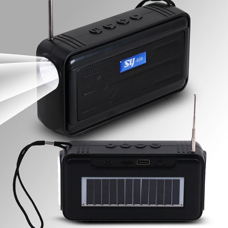 Sy -939 launch tragbarer solar-musikplayer-lautsprecher, multifunktionaler kabelloser bluetooth-lautsprecher