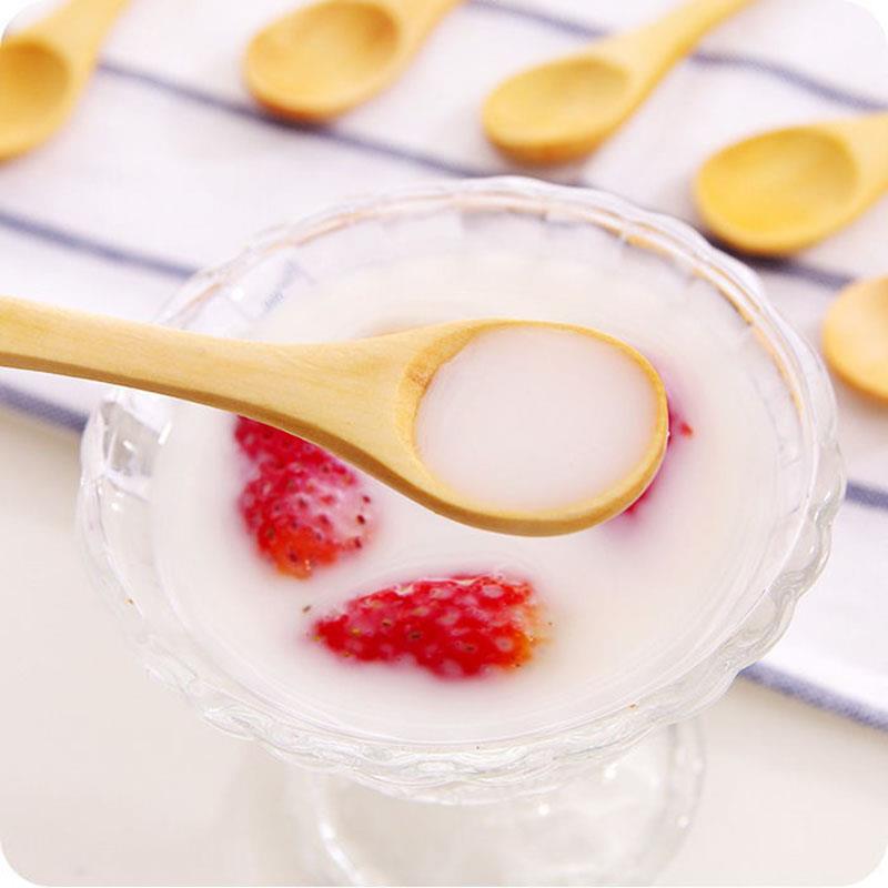 Saltsked trä 13cm smaker skopa verktyg tillbehör kök långt handtag kokkärl kaffe mini litet matlagningssocker praktiskt