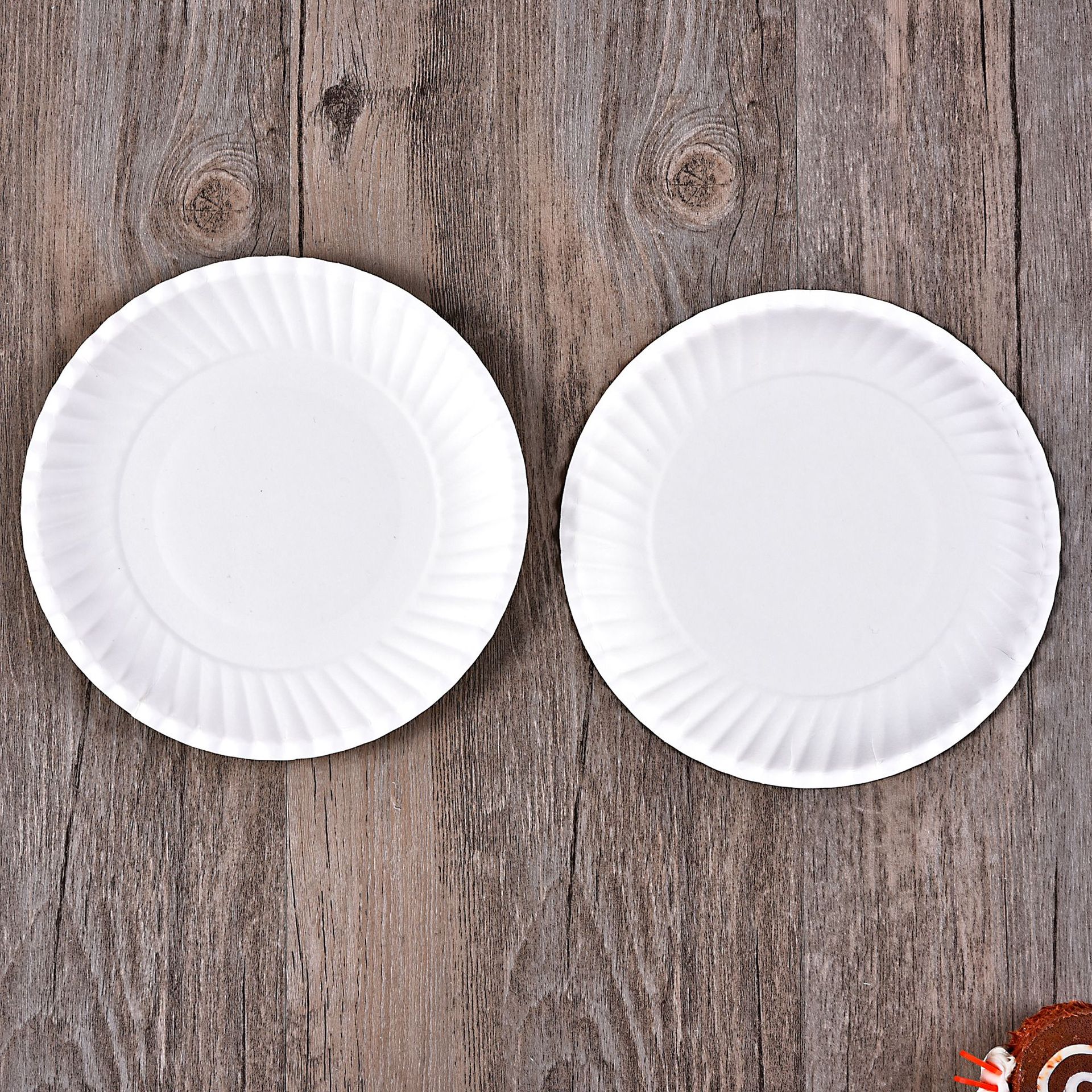 6 tum disponibel tårta pappersplatta vit pappersbricka fest miljöskydd rund födelsedagstårta grillbricka köksutrustning: 30pc