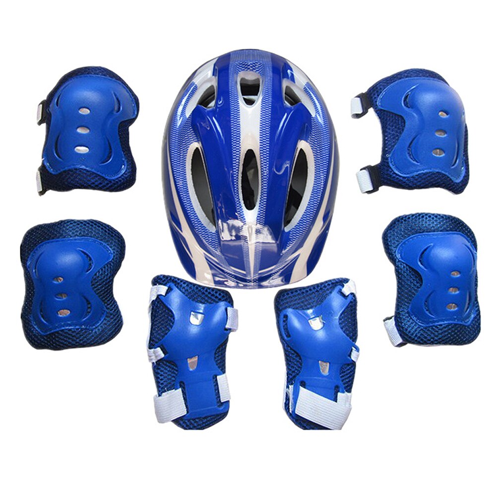 Boys Girls Kids Safety Helmet Hat & Knee & Elbow Pad Set For Cycling Skate Bike Protective