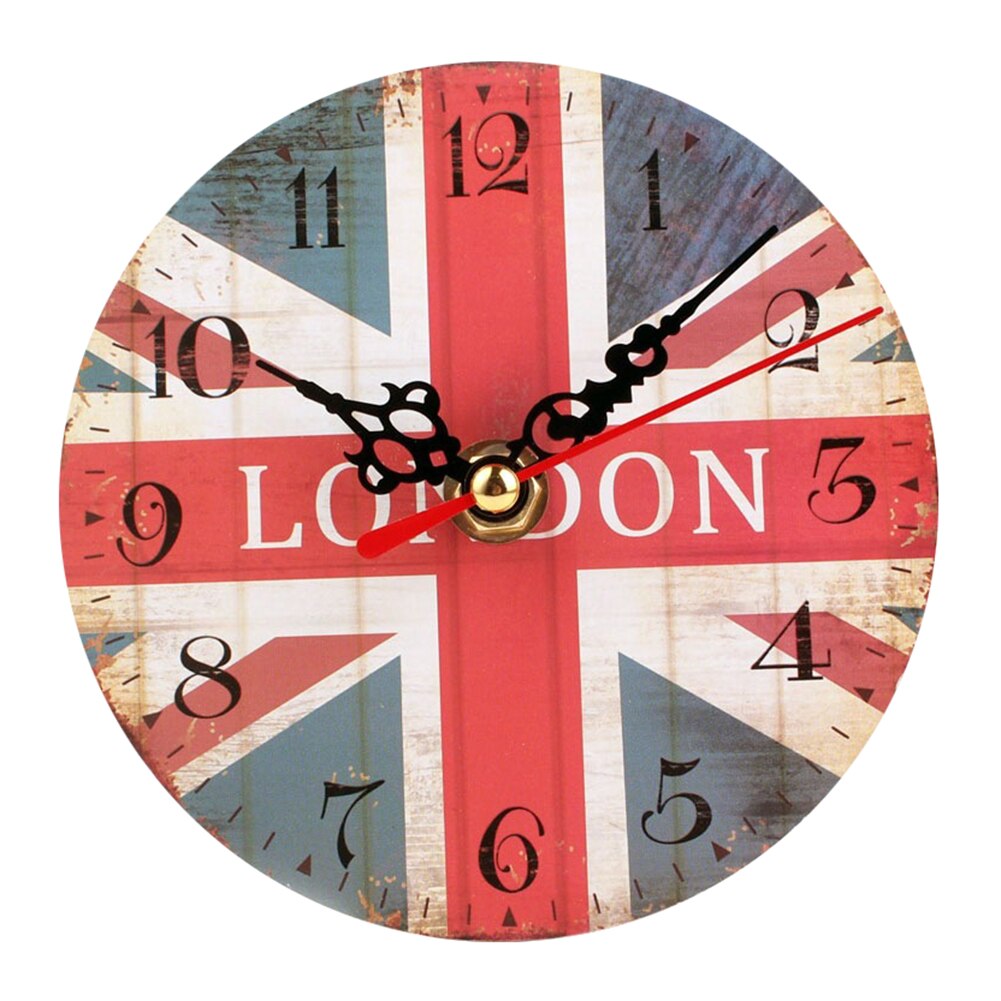 1pc årgang treveggklokke stor shabby elegant rustikk kjøkken hjem antikk stil: 8a