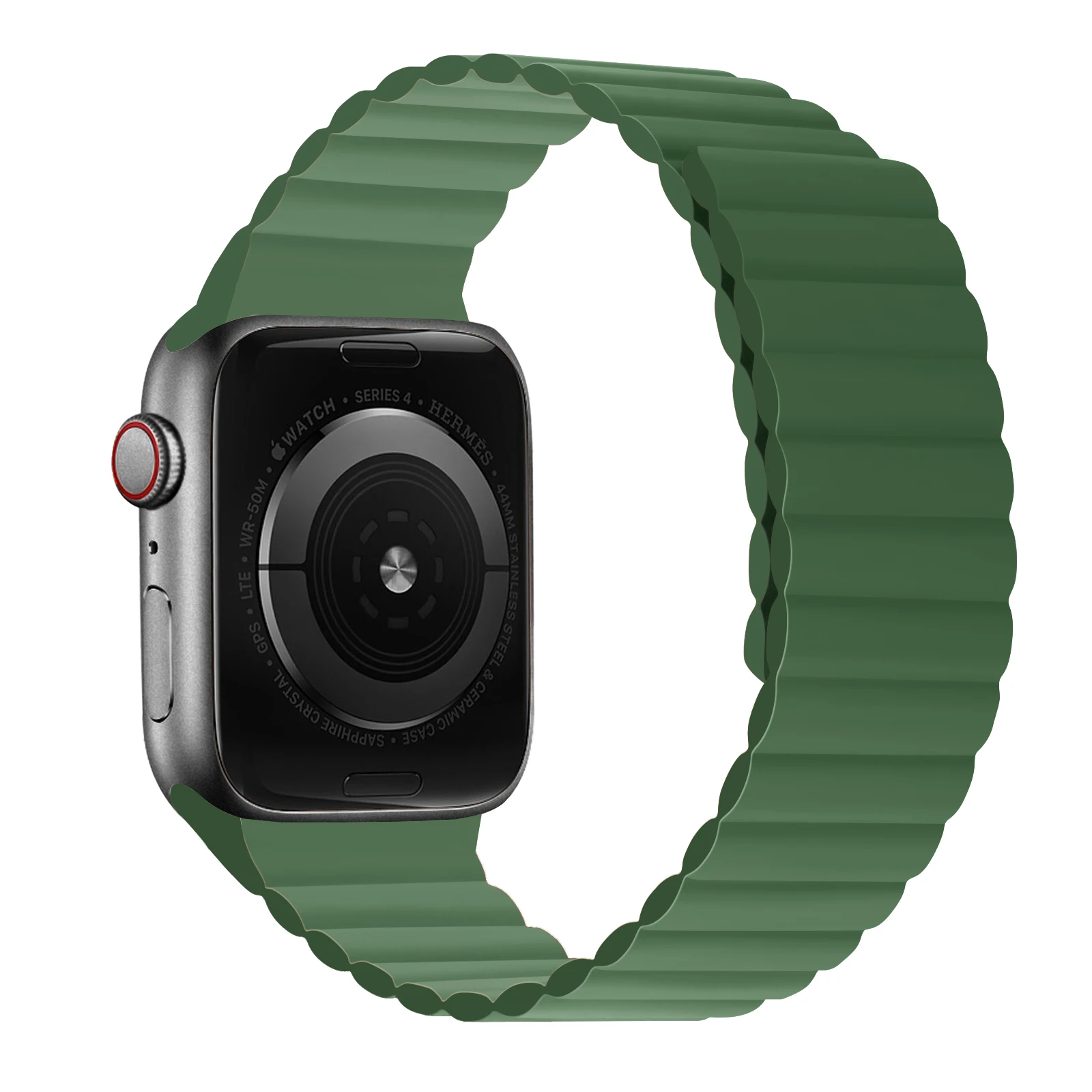 Silikon-Magnetarmband für Apfel Uhr Ultra 49 mm 6 5 4 SE 44 mm 40 mm 10 9 8 7 41 mm 42 mm 45 mm 46 mm Ersatzband iWatch Gürtel: Grün Blau / 14mm