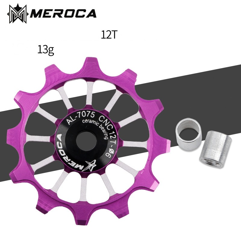 MEROCA 12T MTB Rennrad Schaltwerk Keramik Lagerbier Rolle Breit Schmal Zahn Fahrrad führen Rad Für Shimano Sram: verrotten