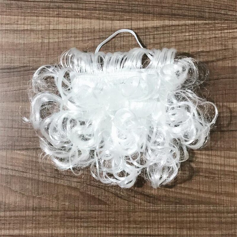 Sombrero de bigote de Papá Noel blanco , disfraz de disfraz, peluca de mago y barba, conjunto, decoración para de Navidad, halloween