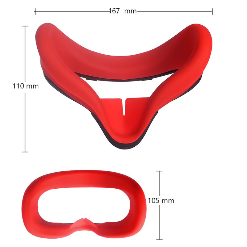 Funda de silicona blanda antisudor para máscara de ojos, funda de piel para gafas VR Oculus Quest 667C