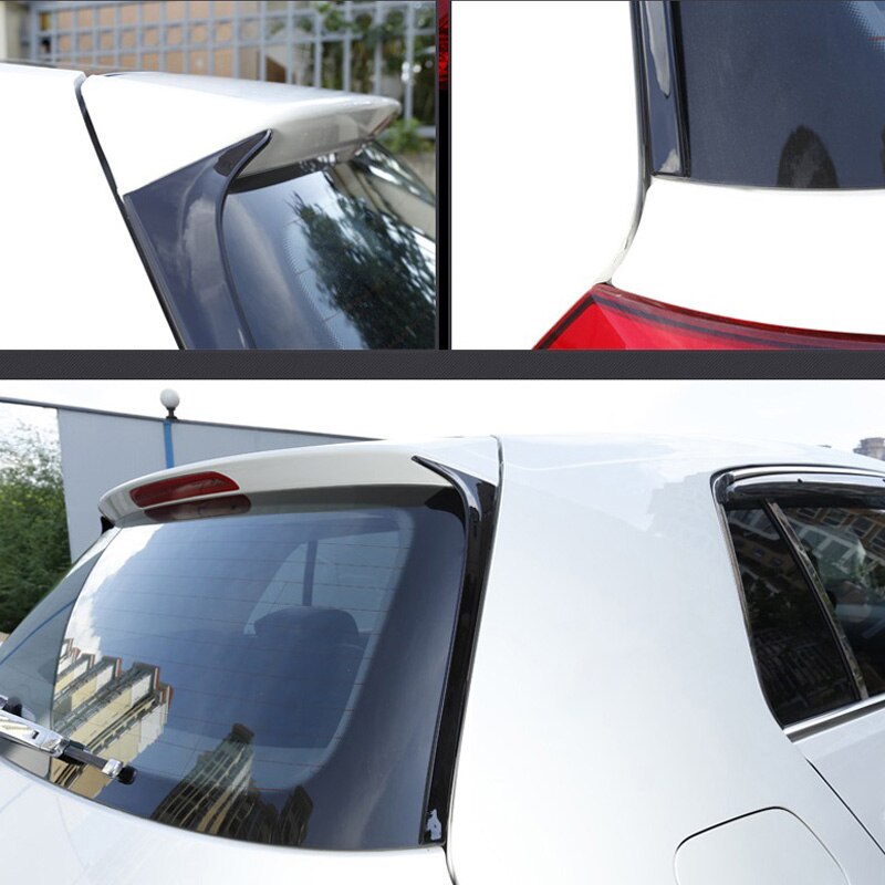 Tillbehör spoilers till volkswagen vw golf 7 mk7 abs svartmålade bakre spoiler vingar bil styling 2 st