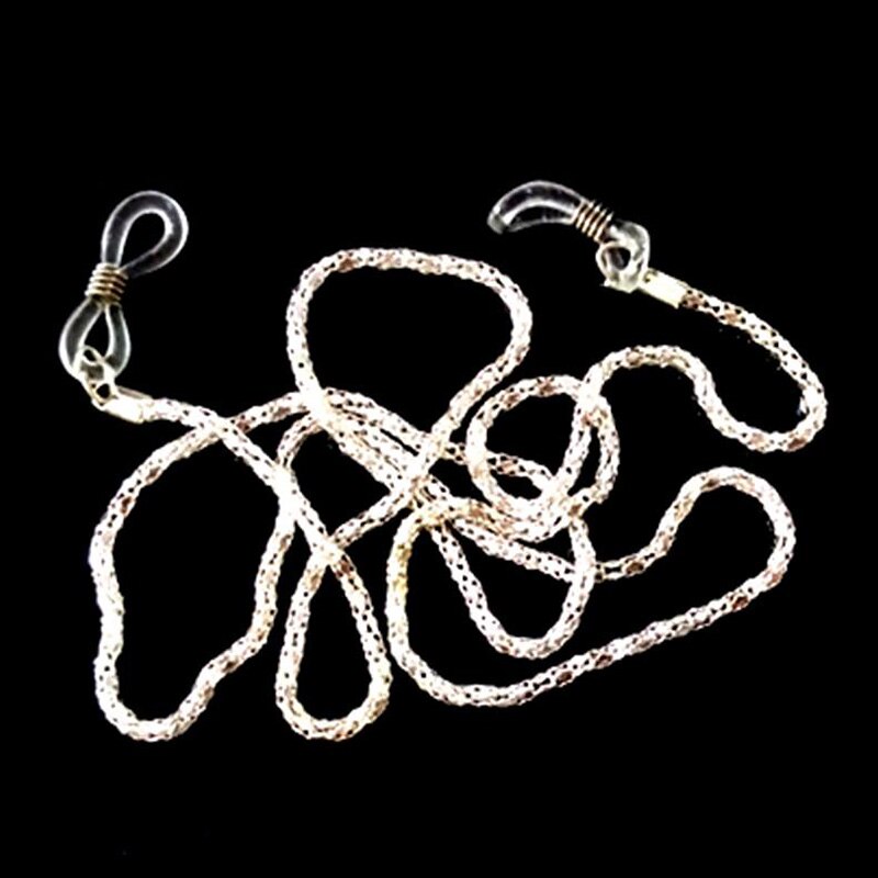 Lunettes de soleil à perles blanches pour hommes et femmes, 1 pièce, corde de support de cordon de chaîne pour lunettes de lecture: A-6