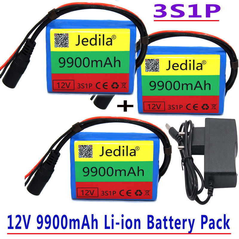 Paquete de batería de litio recargable, 100% V, 9900 mAh, 3S1P, cargador 1a: YELLOW