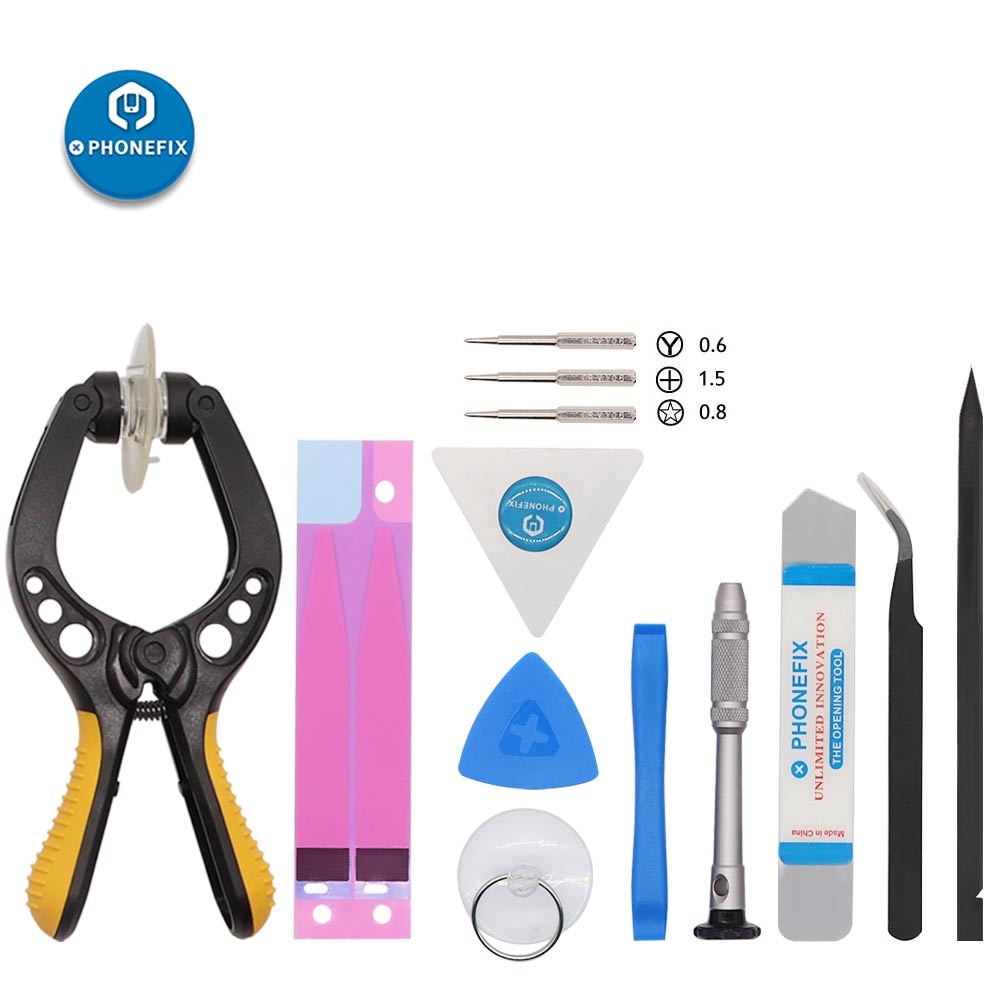 PHONEFIX 13 in 1 Screen Repair Kit for iPhone Repair Opening Tools Spudger Blade Suction Tools for Samsung Repair Opening Kit