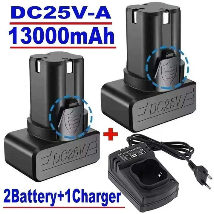 100% 25V destornillador eléctrico batería Taladro Inalámbrico Taladro Eléctrico batería destornillador inalámbrico llave: Oro