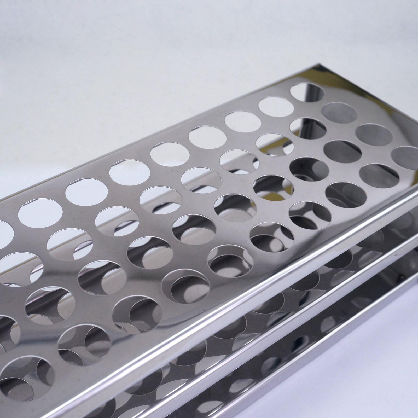 16 Mm Diam X 48 Gaten Rvs Reageerbuisrek Holder Opslag Lab Stand