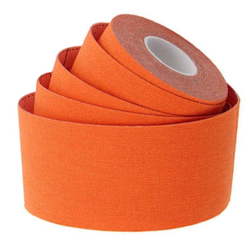 Bande athlétique de kinésiologie de Sport-bande de blessure de Sport pour le genou, l'articulation, le soutien musculaire-bande de bande cinétique adhésive: Orange
